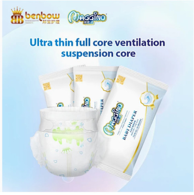 Ultra-Thin Topsheet &amp; Sikly Soft Disposable Diaper/pull up pants for Babies