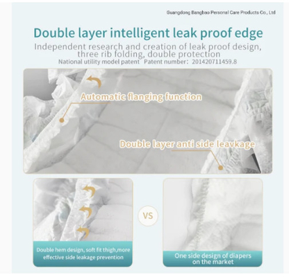 More intimate design for disposable Yeebo diapers