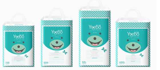 Yeebo Diaper Anti-3D Leak Guard Design and Ultra thin for Disposable Pull Up Pant