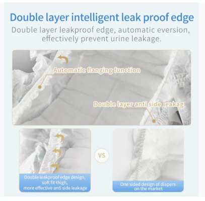 Elastic waist super soft breathable disposable baby diaper with wetness indicator