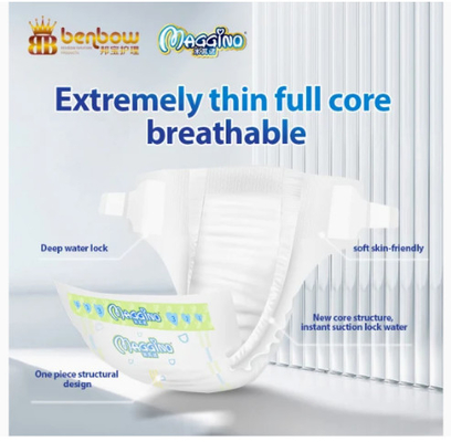Maggino Tencel Silky Baby Diaper Ultra-Thin Topsheet and Instant Absorption Core