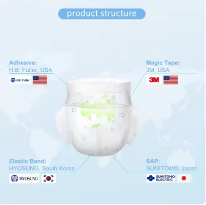OEM factory export disposable Baby pants diapers wholesale A grade quality and soft breathable baby pull-up diapers