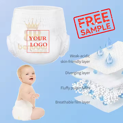 Free Sample Custom Made Customized OEM Private Label Disposable Baby Diaper Pull-up Pant Diaper