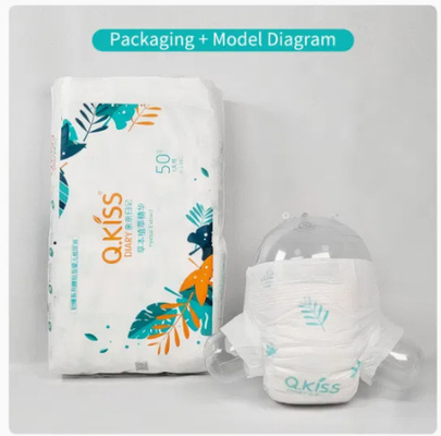 High Absorbent Dry Surface Organic Disposable Feature Baby Diapers with Magic Tape