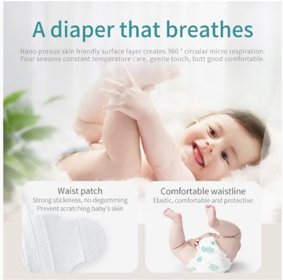 OEM Diaper Free Sample Ultra Thin Soft Breathable Magic Tape Diapers Disposable Nappies Diapers